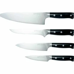 Knivsett, 4 kniver, svart