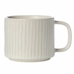 Kopp riflet 8,5 cm, naturhvit