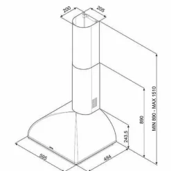 KS59AOE2 Kjøkkenvifte Antracit