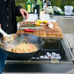 Kullgrill til utekjøkken, rustfritt stål