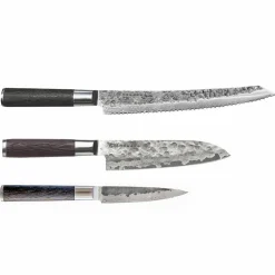 Kuro knivsett 3 deler (brødkniv, petty, santoku)