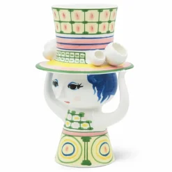 Lady with hat vase 24,5 cm, grønn