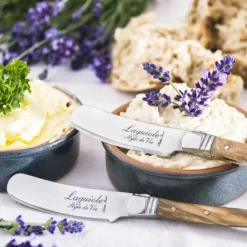 Laguiole Premium Line smørkniv 4-pakning, mørkebrun