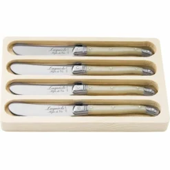 Laguiole Premium Line smørkniv 4-pakning, pearl