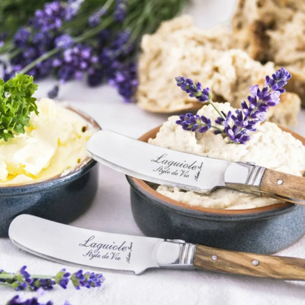 Laguiole Premium Line smørkniv 4-pakning, pearl