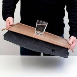 Laptray Anti-SlipBrett Valnød/Grå