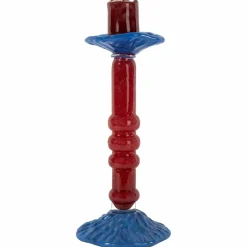 Lara lysestake 26 cm, blå