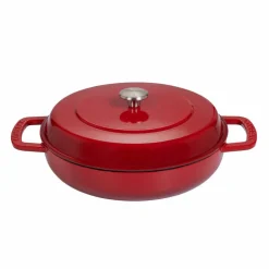 Lav gryte med lokk 28 cm / 5 liter, cherry