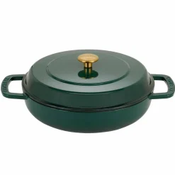 Lav gryte med lokk 28 cm / 5 liter, grønn