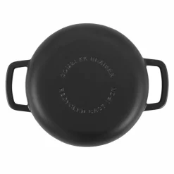 Lav gryte med lokk 28 cm / 5 liter, svart