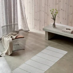 Lea teppe 225 x 70 cm, linen/pine/vanilla