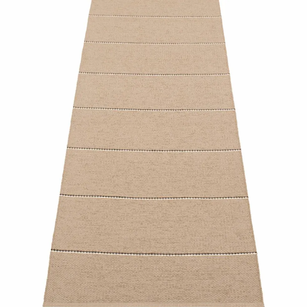 Lea teppe 225 x 70 cm, linen/pine/vanilla