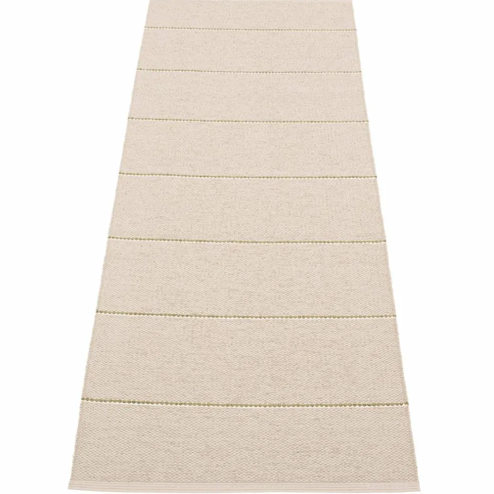 Lea teppe 225 x 70 cm, linen/pine/vanilla