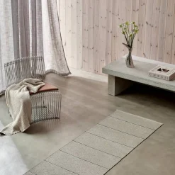 Lea teppe 375 x 70 cm, linen/pine/vanilla