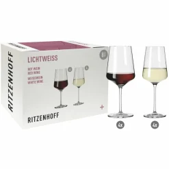 Lichtweiss rødvin/hvitvinsglass, 8-pack