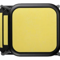 Lindqvist krakk, matt svart pulverlakk/yellow