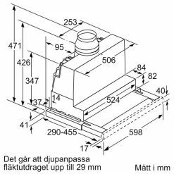 LI67RB531 iQ300 uttrekkbar kjøkkenvifte, sølv