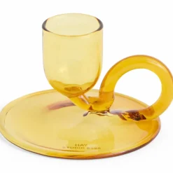 Liten buet lysestake, gul