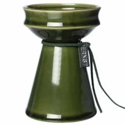 Løkvase 12 cm, mørkegrønn