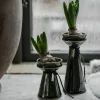 Løkvase 16 cm, mørkegrønn