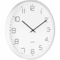 Lofty veggklokke 40 cm, matt hvit