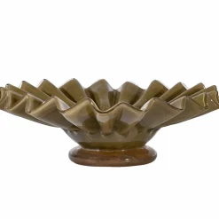 Lori M serveringsskål 18 cm, grønn/beige