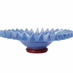 Lori skål 38 cm, lyseblå/vinrød