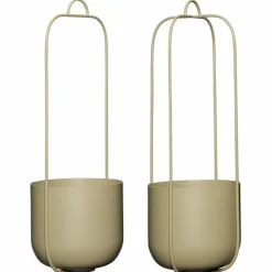 Lotus hengende blomsterpotte 2-pakning, khaki
