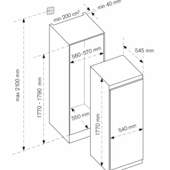 LRD603UBNPVC/20 kjøleskap integrert 177 cm