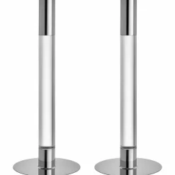 Lumiere lysestake 26,5 cm 2-pakning, sølv/glass