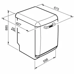 LVFABBL3 frittstående oppvaskmaskin 60 cm, svart