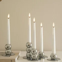 Lykke LED adventslysestake, hvit