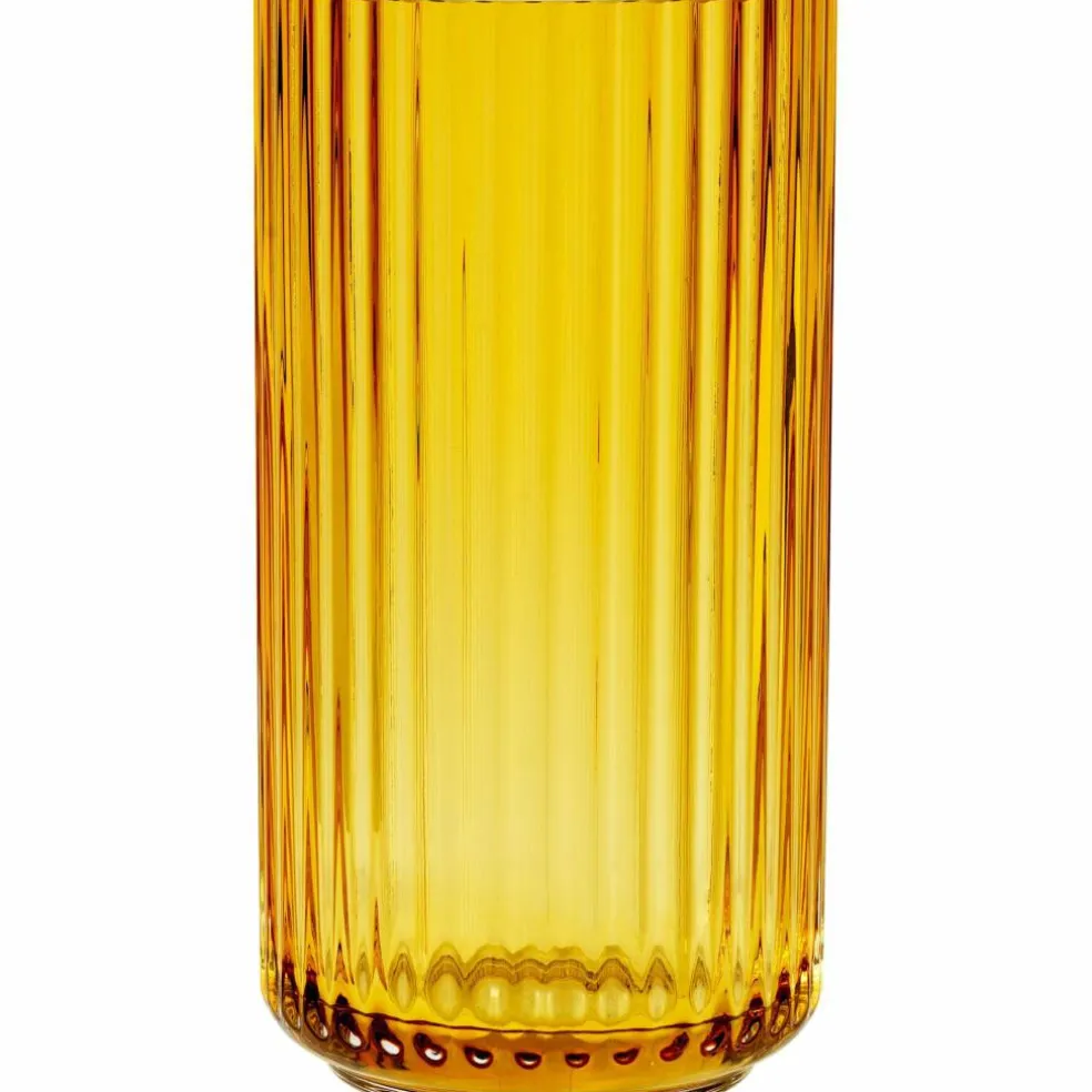 Lyngbyvasen 15 cm., glass - amber