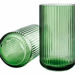 Lyngbyvasen 25 cm., glass - copenhagen green