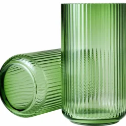 Lyngbyvasen 31 cm, glass - grønn