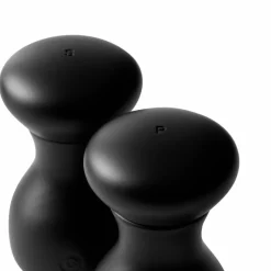 Lyon salt- og pepperkvernsett 10 cm, svart