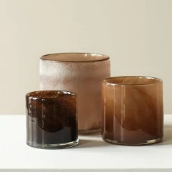 Lyric & Frost telysholdere, 3 stk, brown