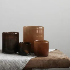 Lyric telysglass, brown, large