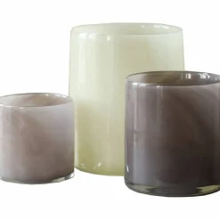 Lyric telysholdere, 3 stk, purple/grey/linen