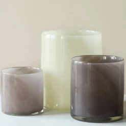 Lyric telysholdere, 3 stk, purple/grey/linen