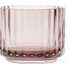 Lysestake, glass liten, burgundy