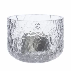 Lyslykt 6 cm, mønstret glass