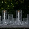 Lyslykt 15 cm, mønstret glass