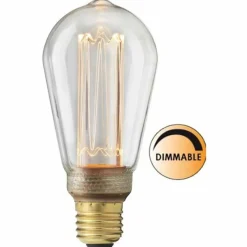 Lyspære Laser LED Filament Dimbar Klar Uniterm E27