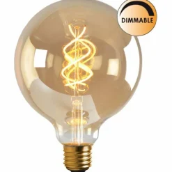 Lyspære LED Soft Filament Dimbar Gull 100 mm