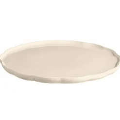 Madeleine serveringsfat rund, vanilje