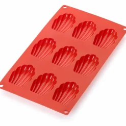 Madeleines silikonform 9 hull, svart