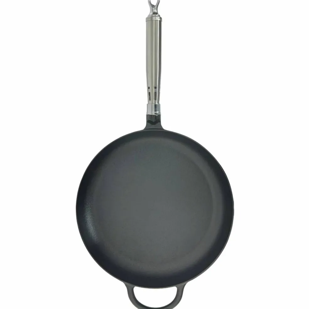 Maestro støpejernspanne 18 cm med skrå kant