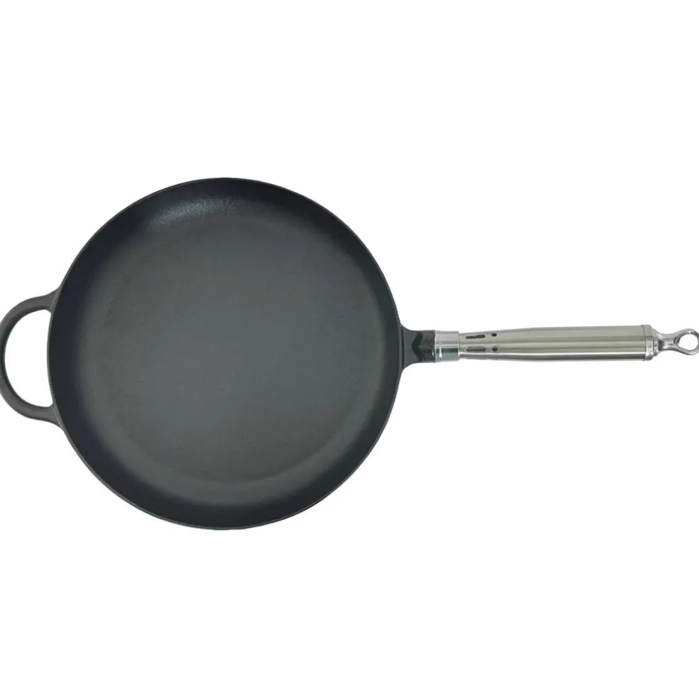 Maestro støpejernspanne 18 cm med skrå kant