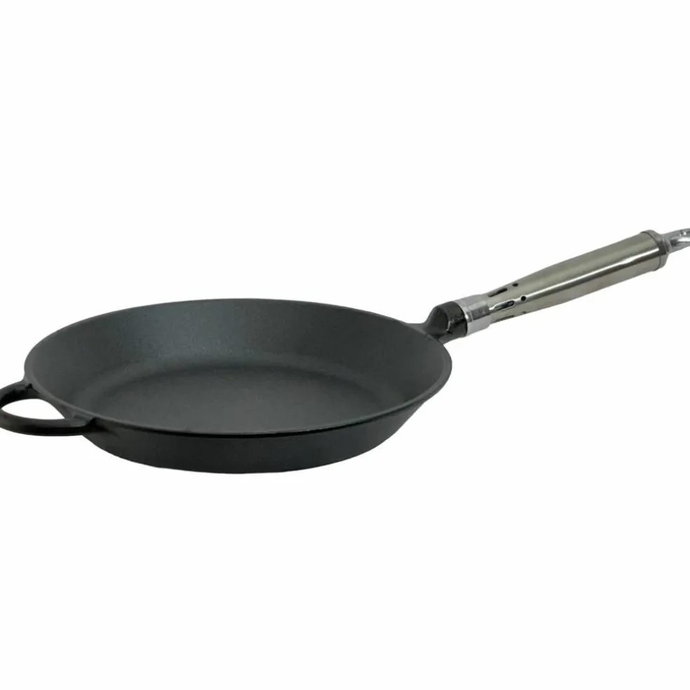 Maestro støpejernspanne 24 cm – utflaret kant